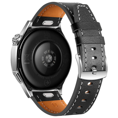 Oppo Watch X 'One Push' Leather Strap (Black)