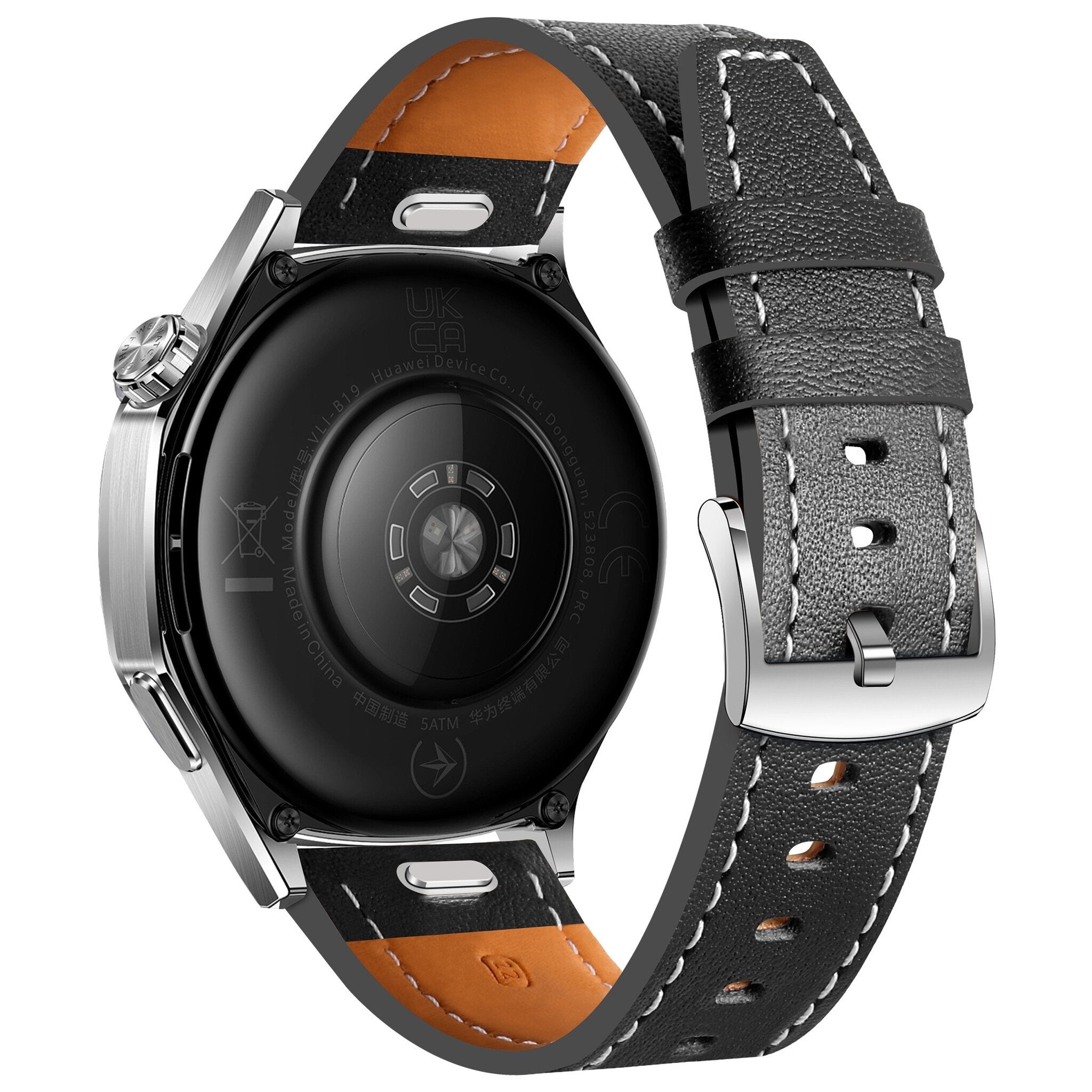 Amazfit GTR 3 (Pro) 'One Push' Leather Strap (Black)