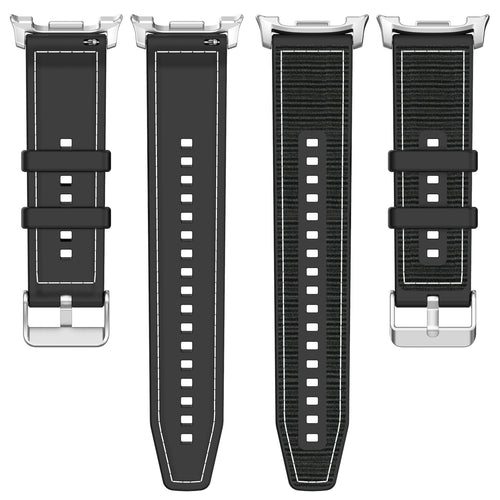 Samsung Galaxy Watch 8 - 44mm Nylon Hybrid Strap (Black)