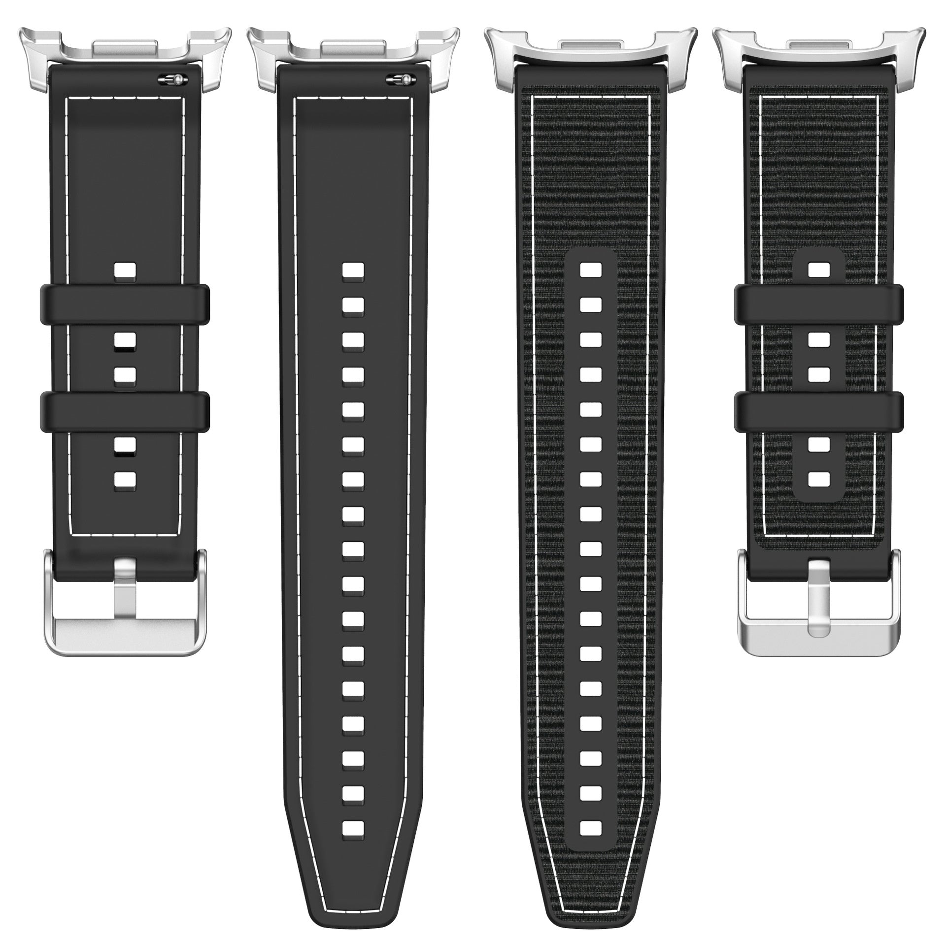 Samsung Galaxy Watch 8 - 44mm Nylon Hybrid Strap (Black)