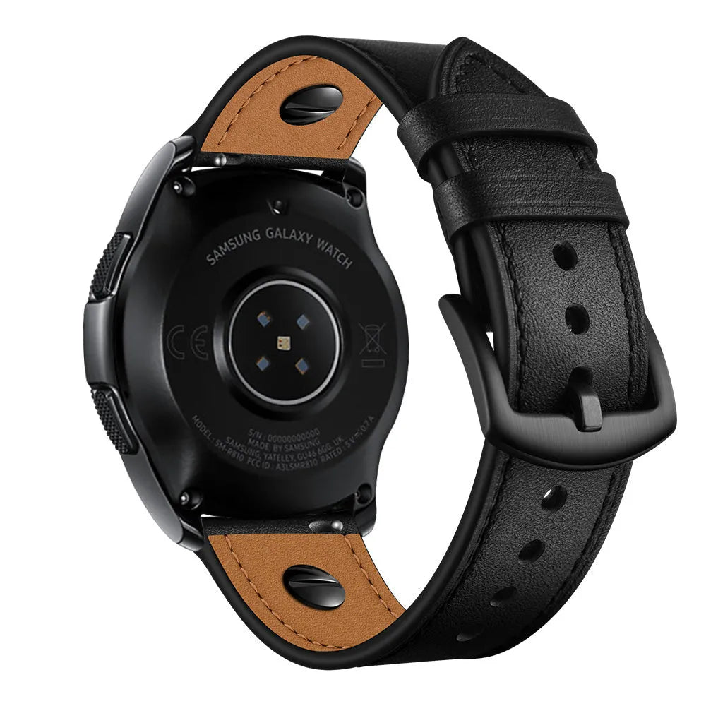 Coros Pace 2 Leather Strap with Screw (Black)