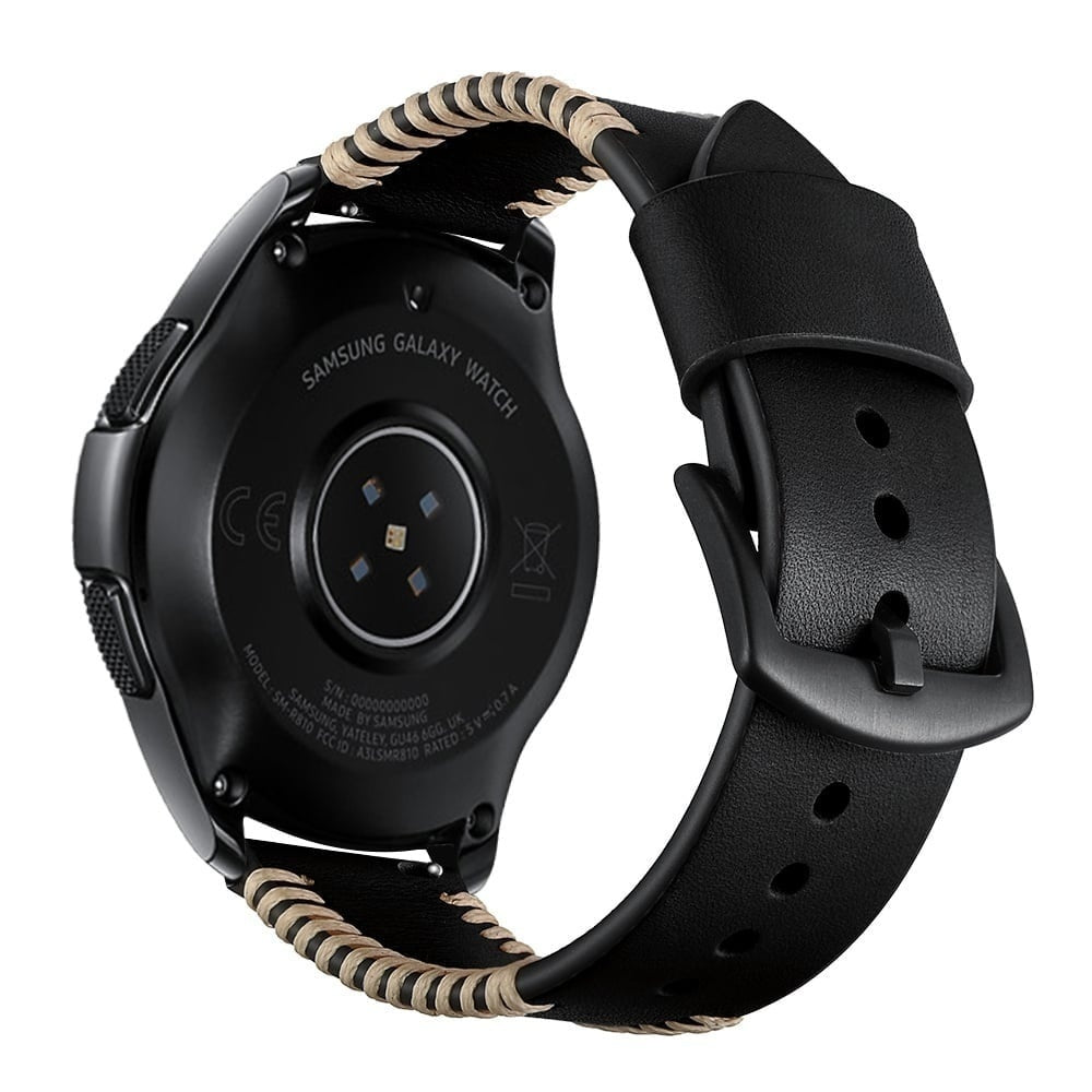 Oppo Watch X2 Stitched Leather Strap (Black)