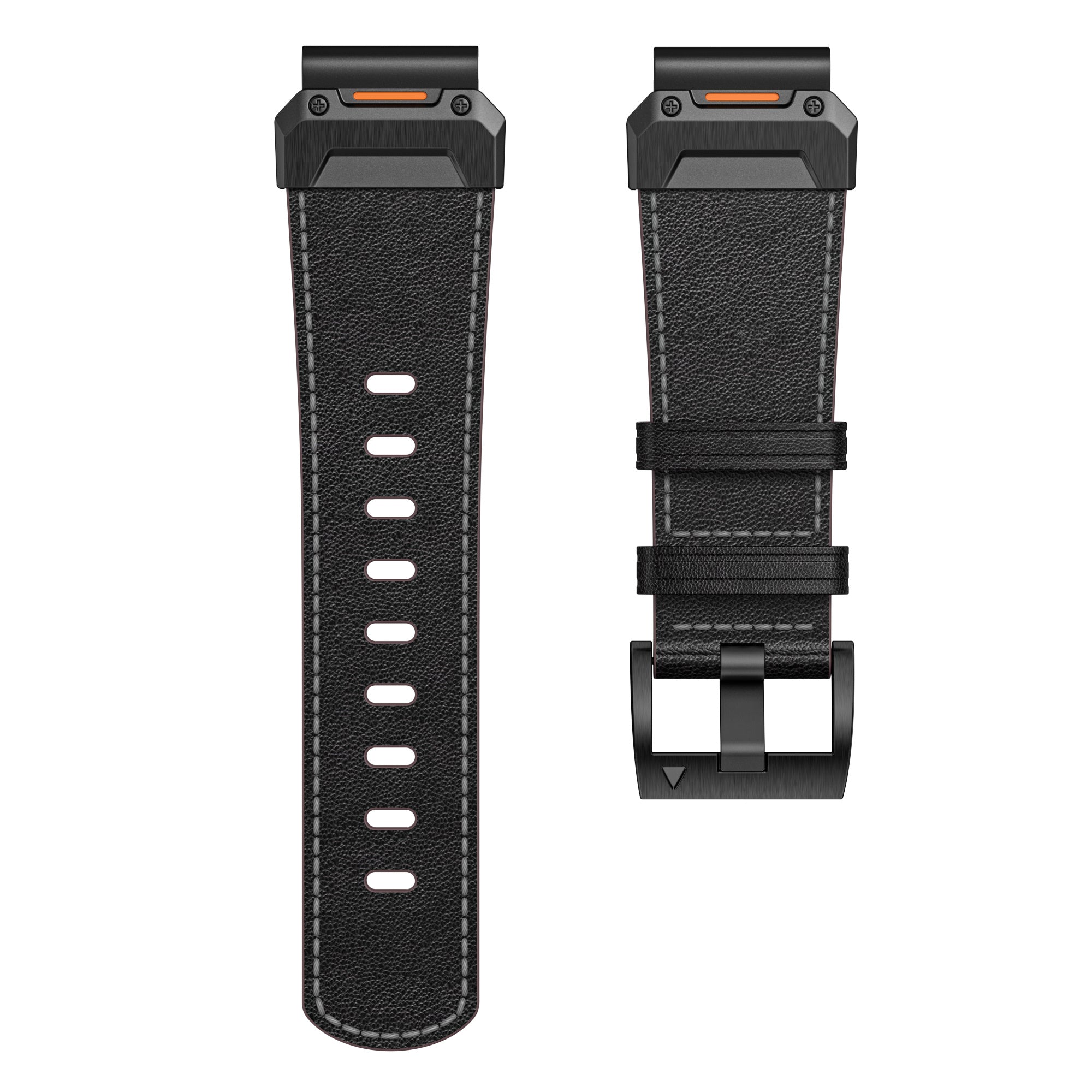 Garmin Instinct 3 - 45mm Genuine Leather Strap (Black)