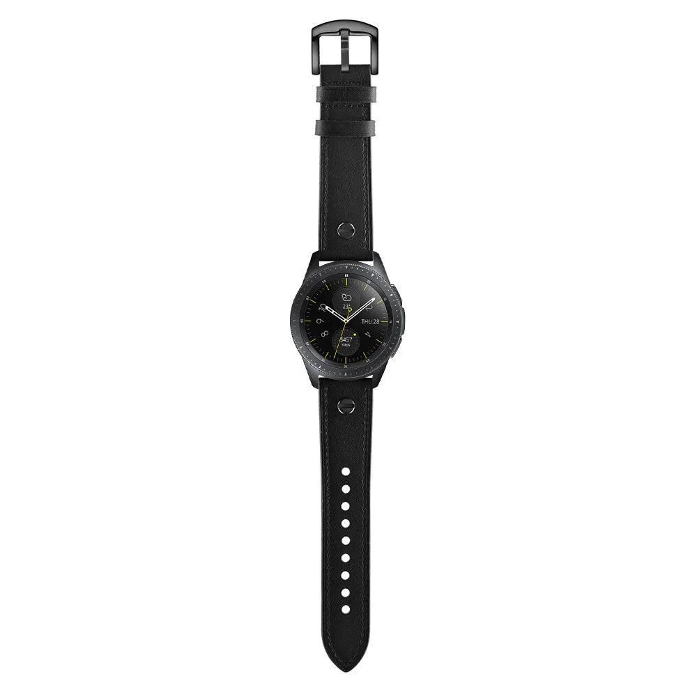 Coros Pace 2 Leather Strap with Screw (Black)