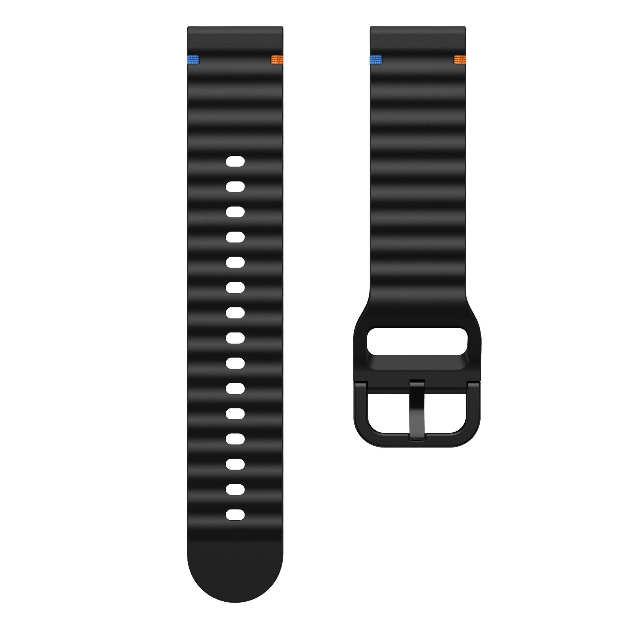 Coros Pace 2 Wave Silicone Strap (Black)