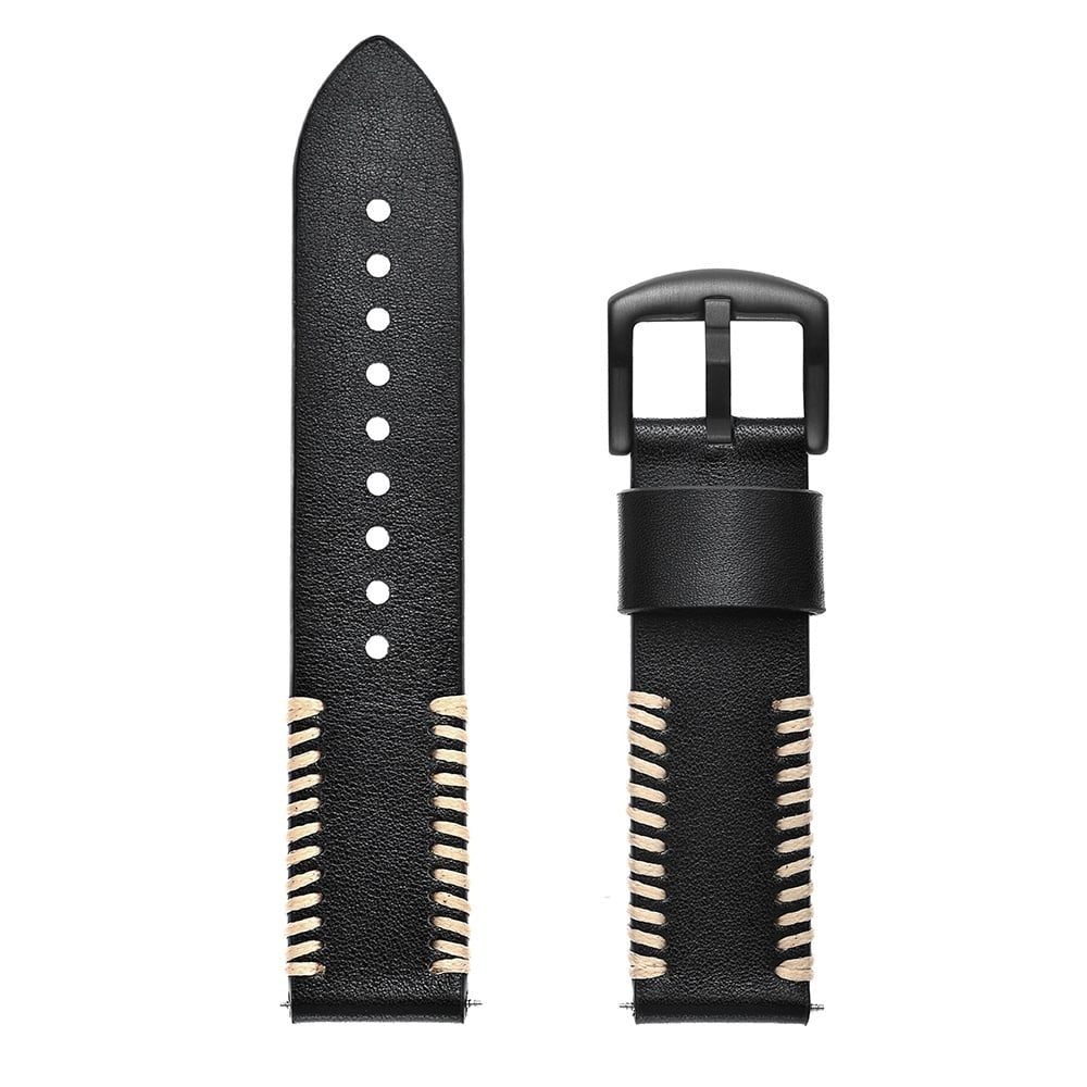 Amazfit Cheetah (Pro) Stitched Leather Strap (Black)
