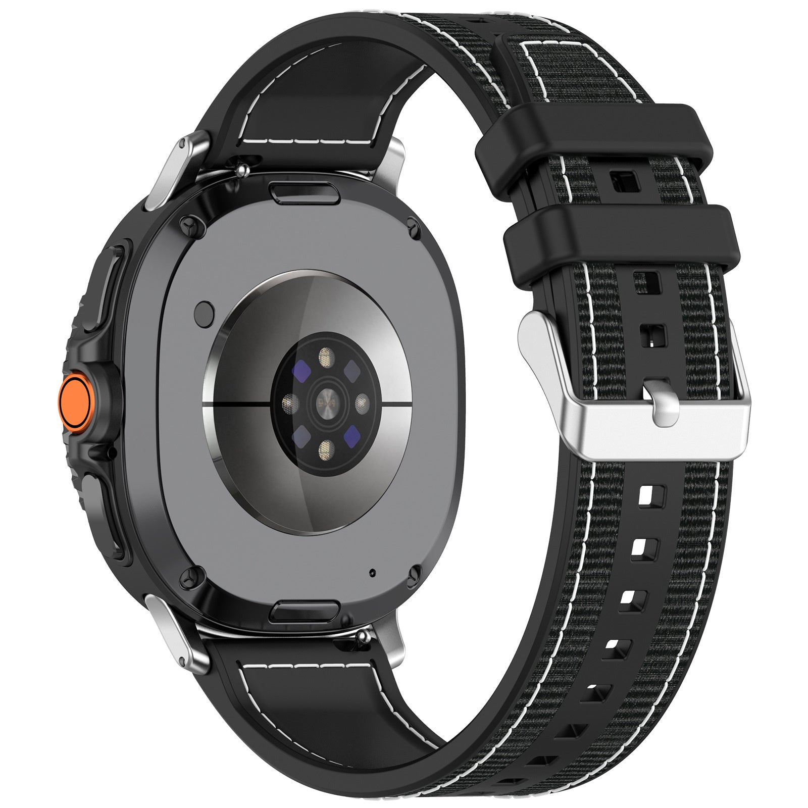 Samsung Galaxy Watch 8 Classic Nylon Hybrid Strap (Black)