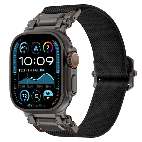 Apple Watch 'Explorer' Polyester Strap (Black with Black)