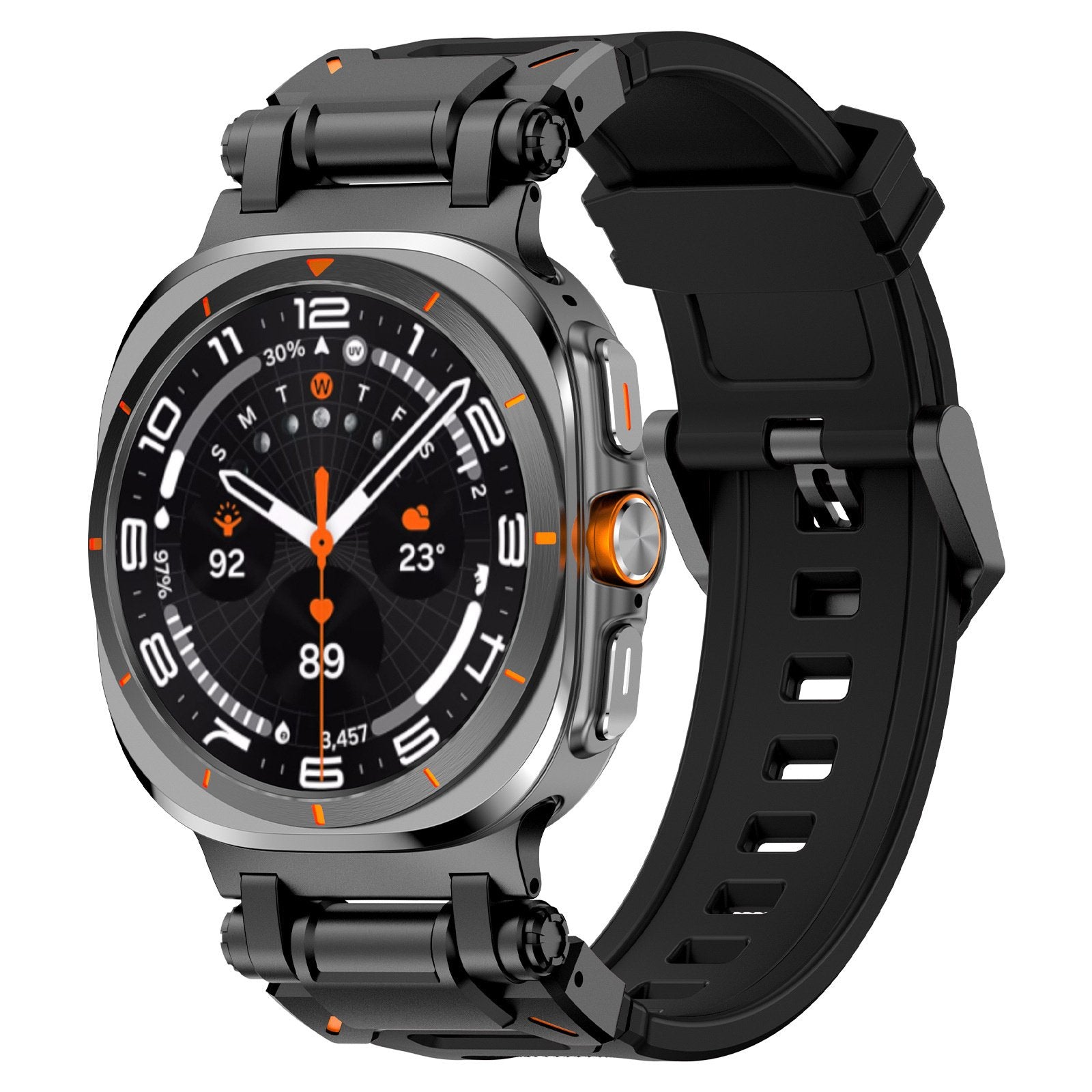 Samsung Galaxy Watch Ultra 'Explorer' TPU Strap (Black with Black)