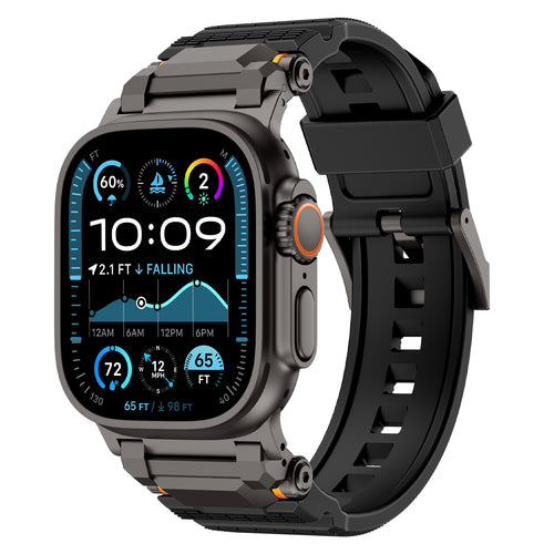 Apple Watch 'Adventurer' Silicone Strap (Black with Black)