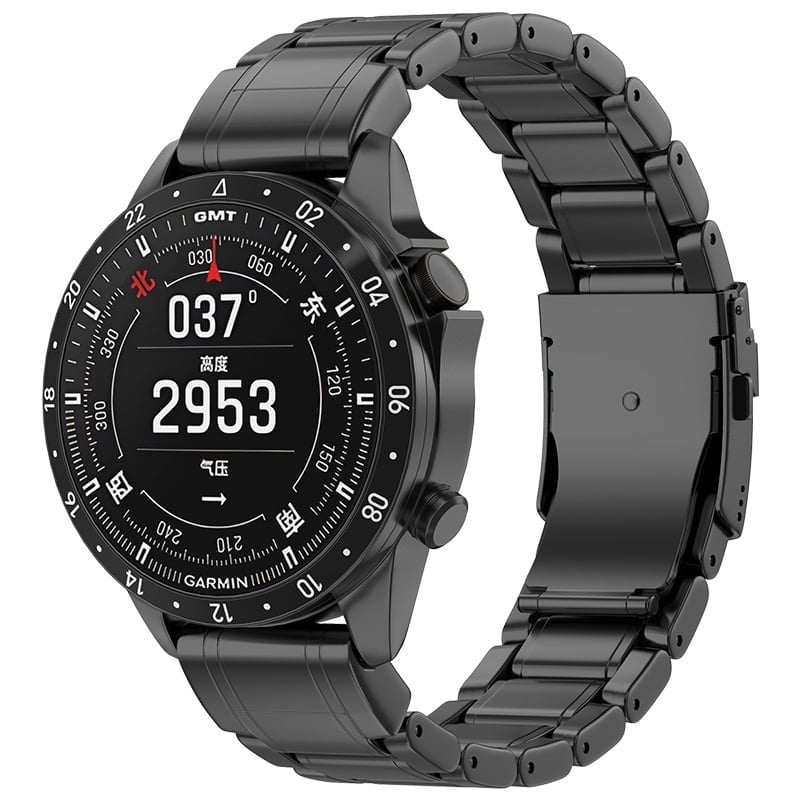 Garmin Quatix 3 / 6x / 7x Solar Premium Titanium Strap (Black)