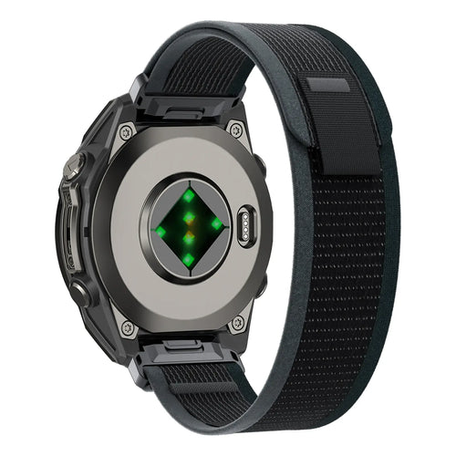 Garmin Quatix 8 Pro - 47mm Premium Trail Loop Strap (Black/Green)