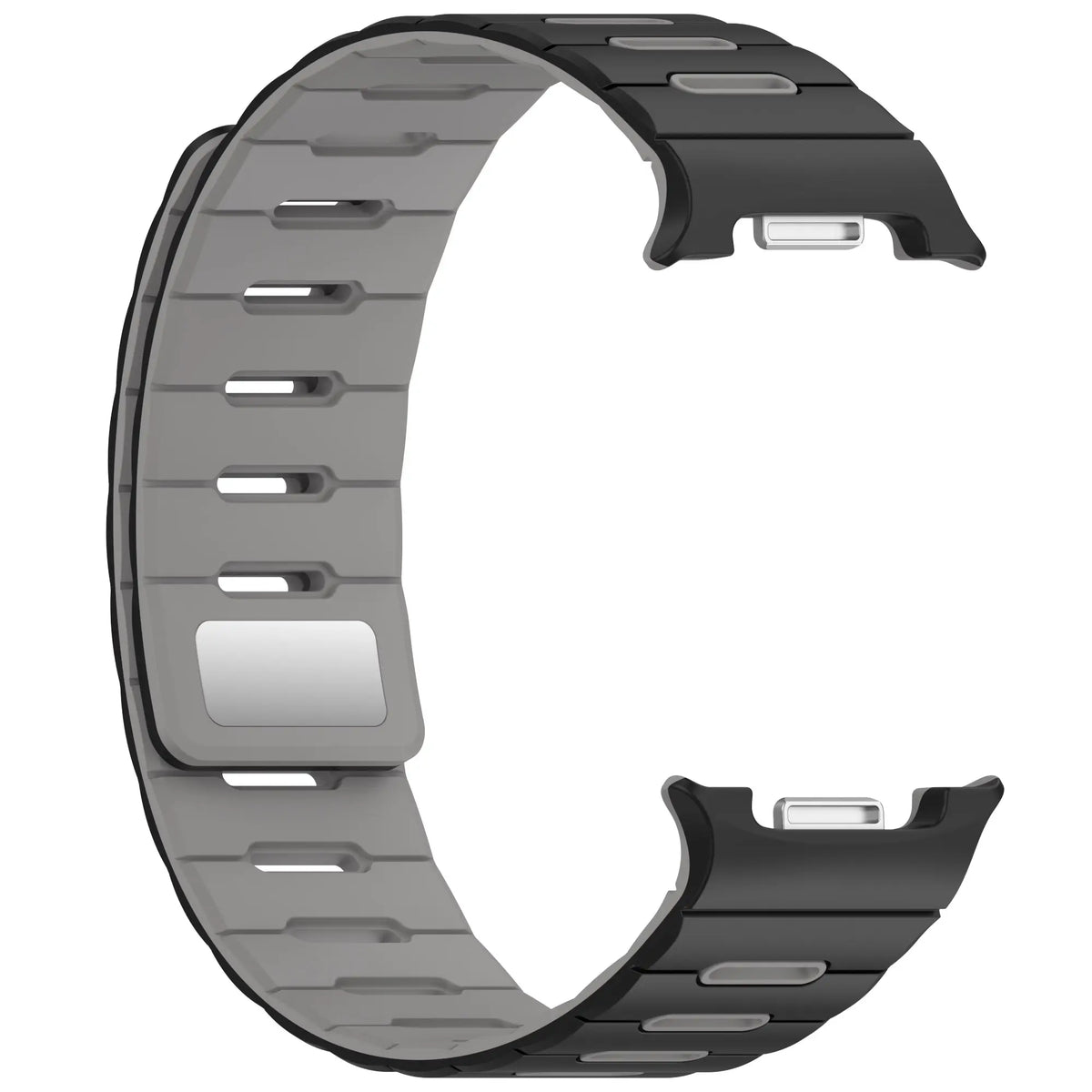 Samsung Galaxy Watch 9 - 40mm Magnetic Silicone Strap (Black/Grey)