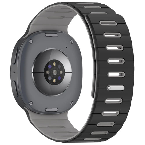 Samsung Galaxy Watch 8 - 44mm Magnetic Silicone Strap (Black/Grey)