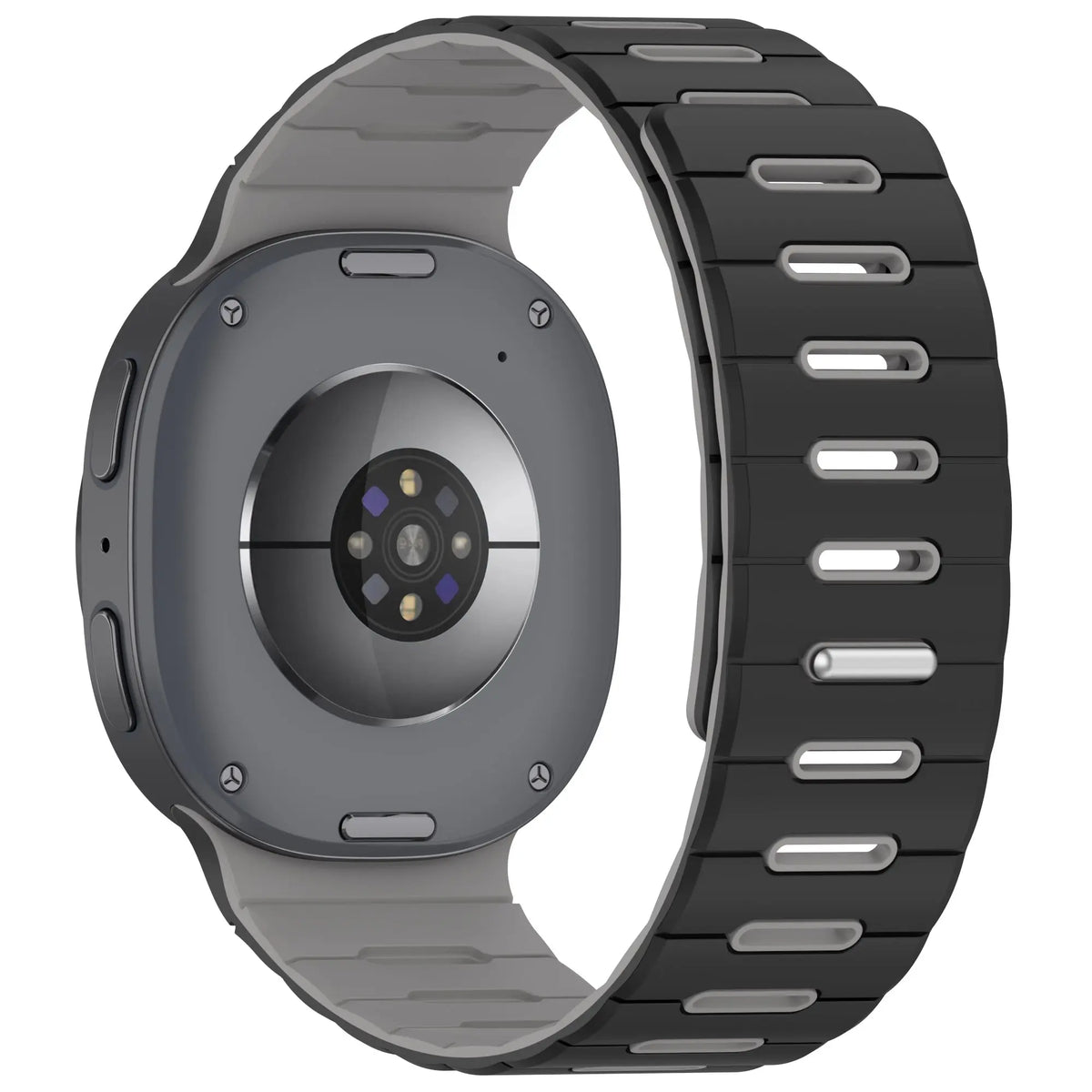 Samsung Galaxy Watch 9 - 40mm Magnetic Silicone Strap (Black/Grey)