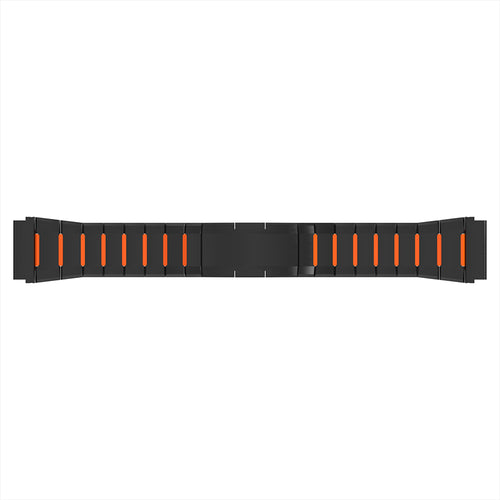 Gard Pro Health Smartwatch 3 - 48mm 'One Push' Steel Hybrid Strap (Black/Orange)