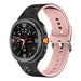 Samsung Galaxy Watch 8 - 44mm Flower Silicone Strap (Black/Pink)