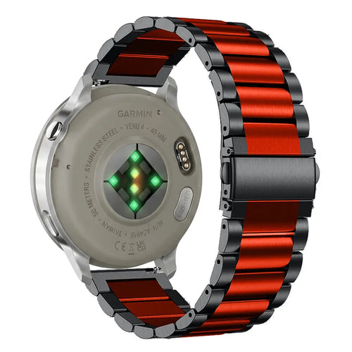 Garmin Forerunner 70 Steel Strap (Black/Red)