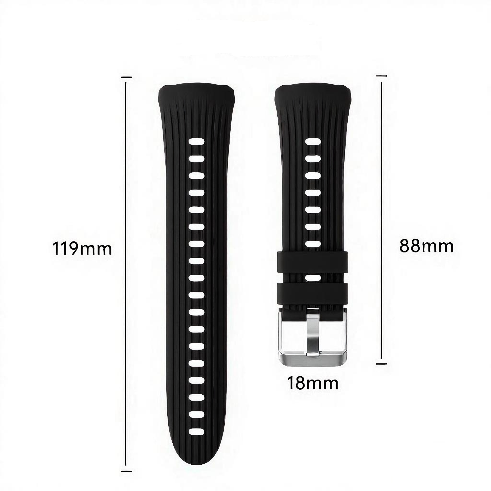 Huawei Watch 5 - 46mm Silicone Strap 'Perfect Fit' (Black)