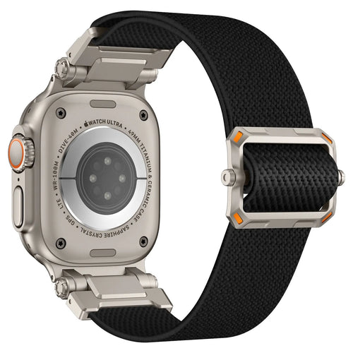 Apple Watch 'Explorer' Polyester Strap (Black with Titanium)