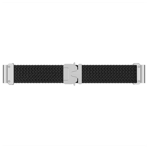 Garmin Quatix 8 Pro - 47mm Braided Strap P-Buckle (Black with Silver)