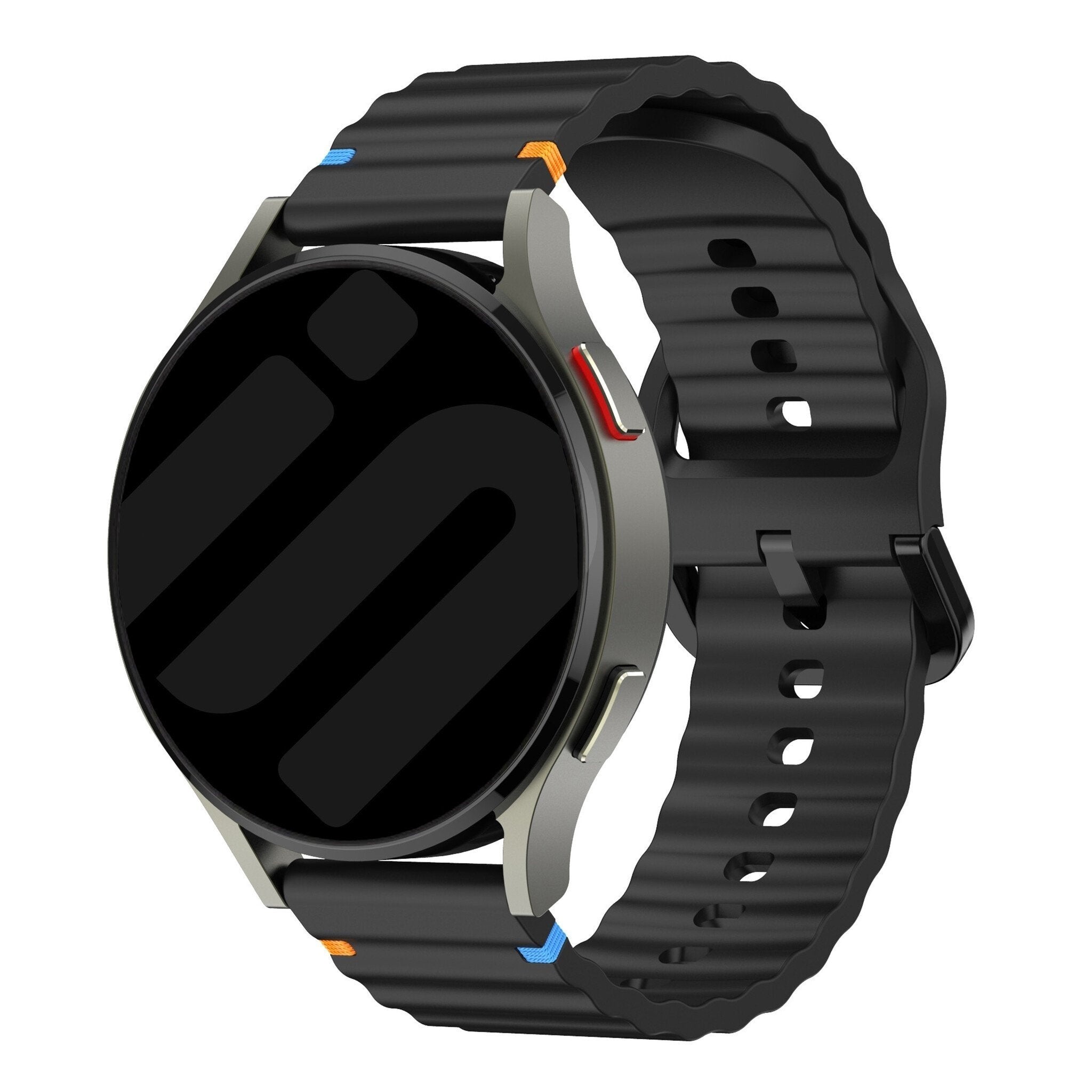 TicWatch 22mm Wave Silicone Strap (Black)