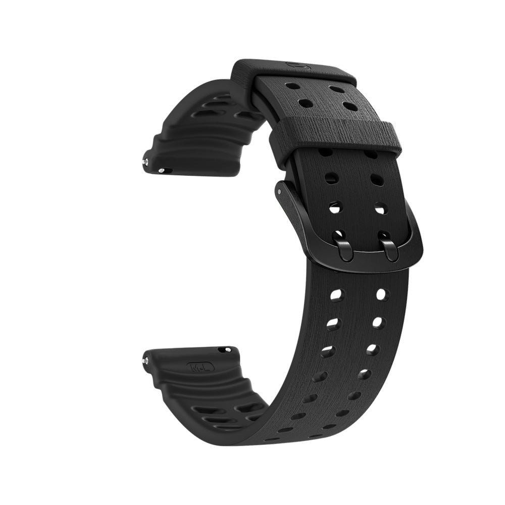 Polar Grit X Silicone Grain Strap (Black)