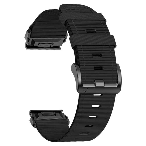 Garmin Quatix 8 Pro - 47mm Premium Buckled Nylon Strap (Black)