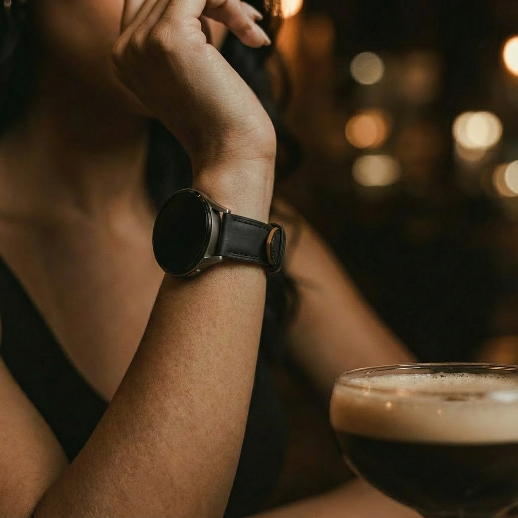 Amazfit Bip 3 (Pro) Slimfit Leather Strap (Black)