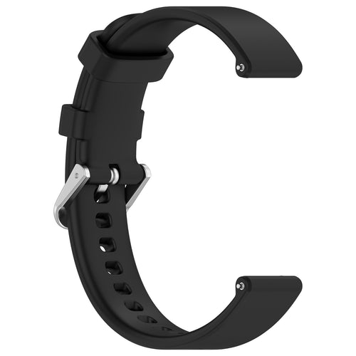 Pebble Round 2 - 14mm Silicone Classic Strap (Black)