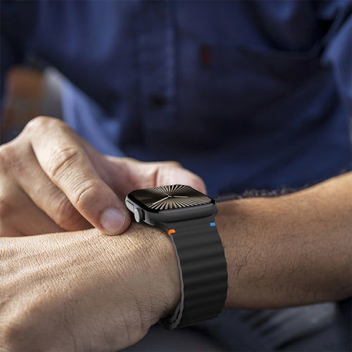Apple Watch Ultra Wave Silicone Strap (Black)