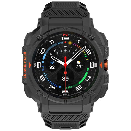 Silicone TPU Strap with Frame, black