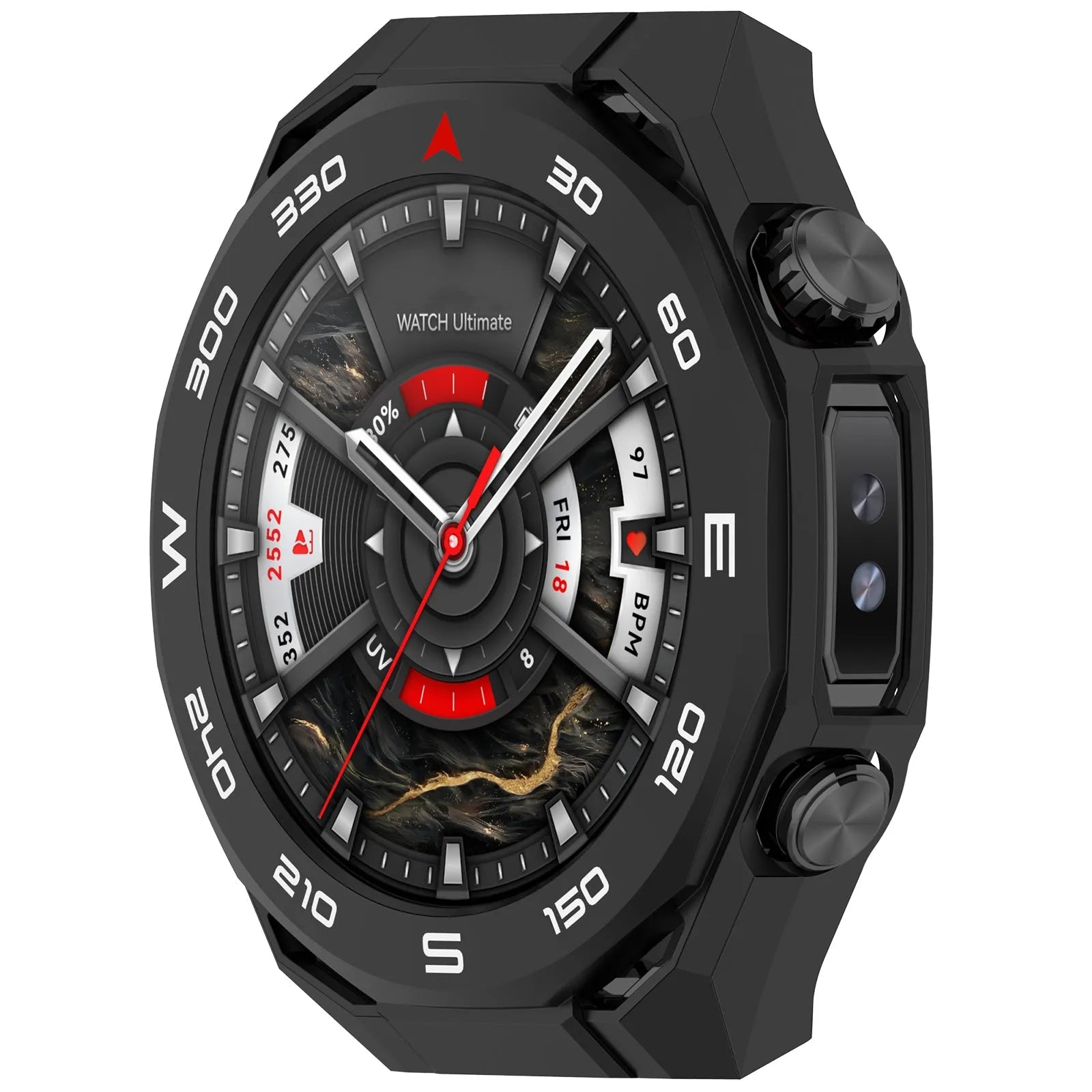 Huawei Watch Ultimate 2 PC Case with Glass (Black)