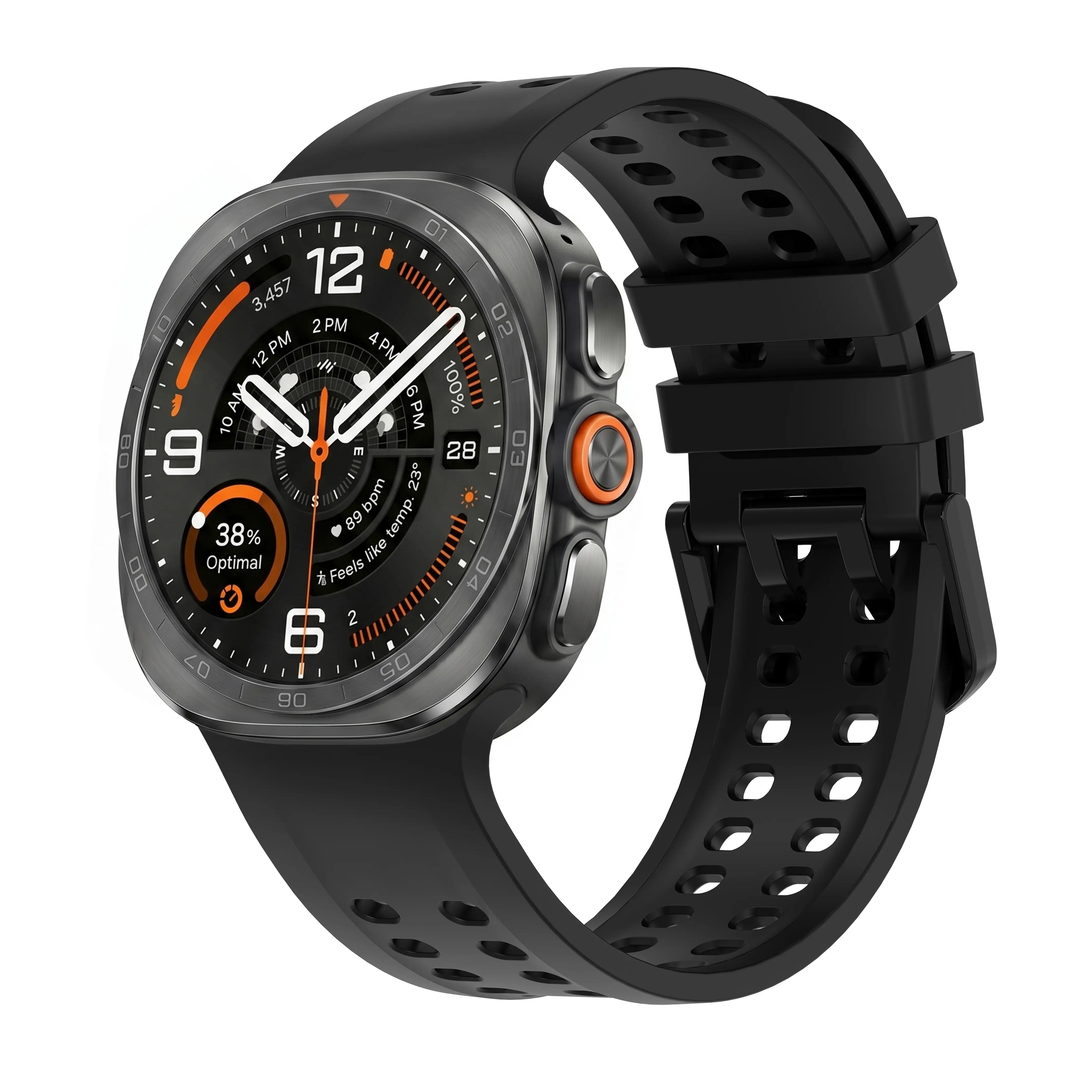 Samsung Galaxy Watch Ultra 2 Silicone Strap (Black)