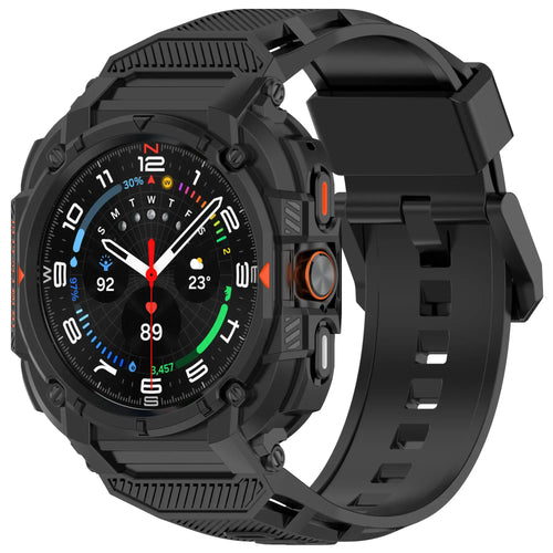 Silicone TPU Strap with Frame, black