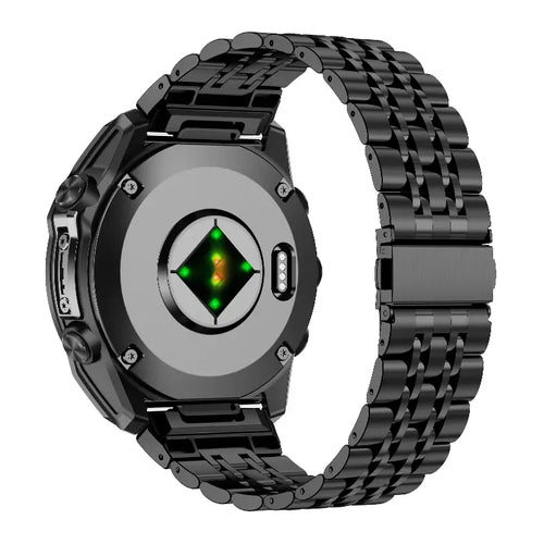 Garmin Instinct Premium '7 bead' Steel Strap (Black)