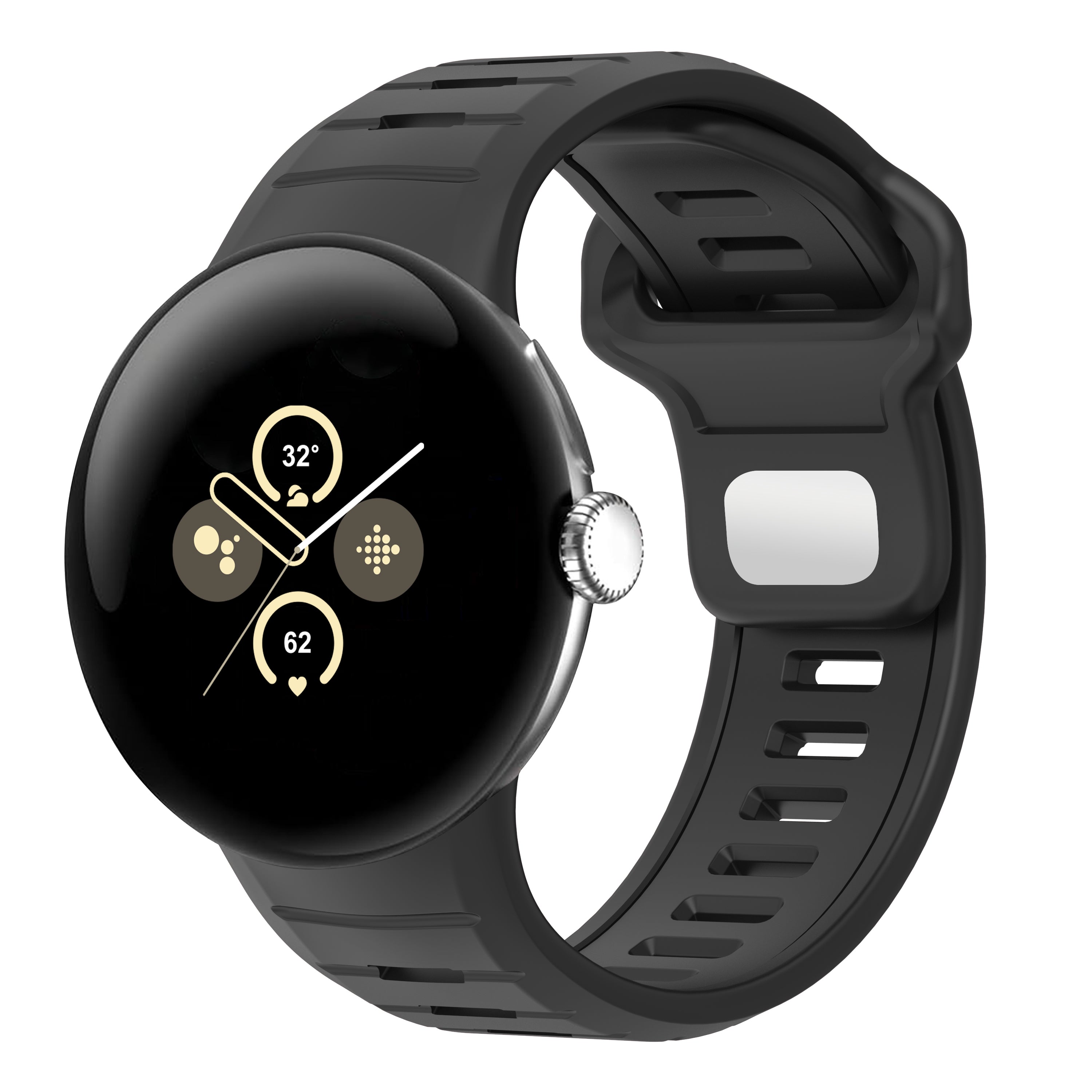Google Pixel Watch 3 - 45mm Sport Duo Strap (Black)