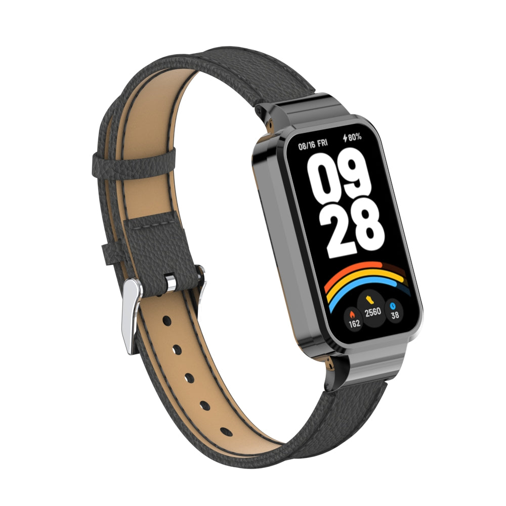 smart band 9 active leather strap black