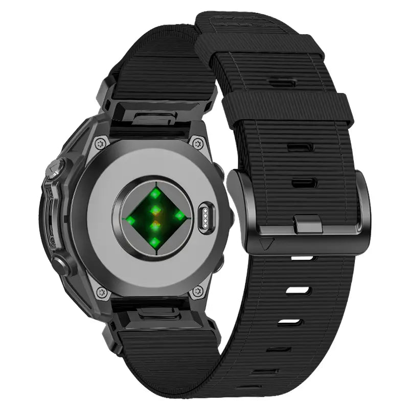 Garmin Quatix 8 Pro - 47mm Premium Buckled Nylon Strap (Black)
