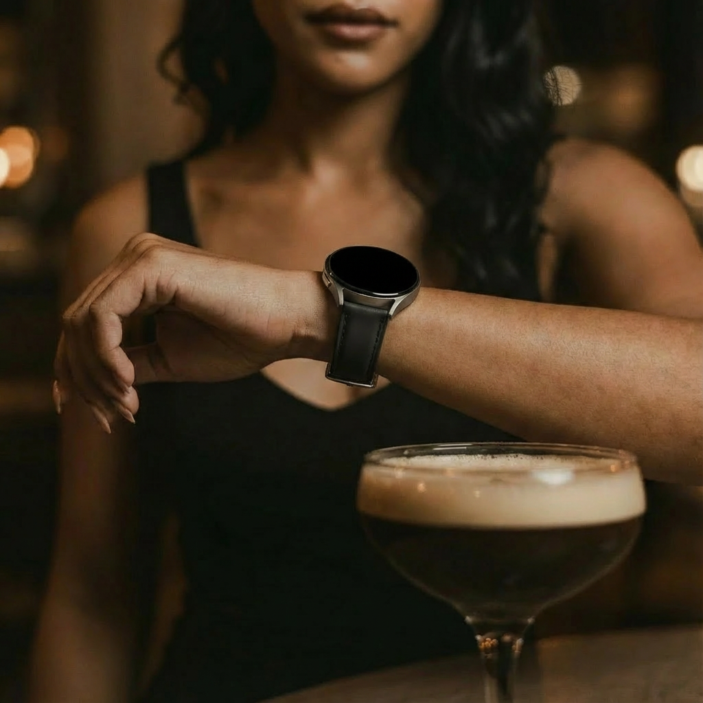 Amazfit Bip 3 (Pro) Slimfit Leather Strap (Black)