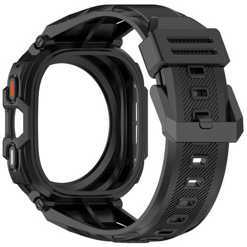 Silicone TPU Strap with Frame, black