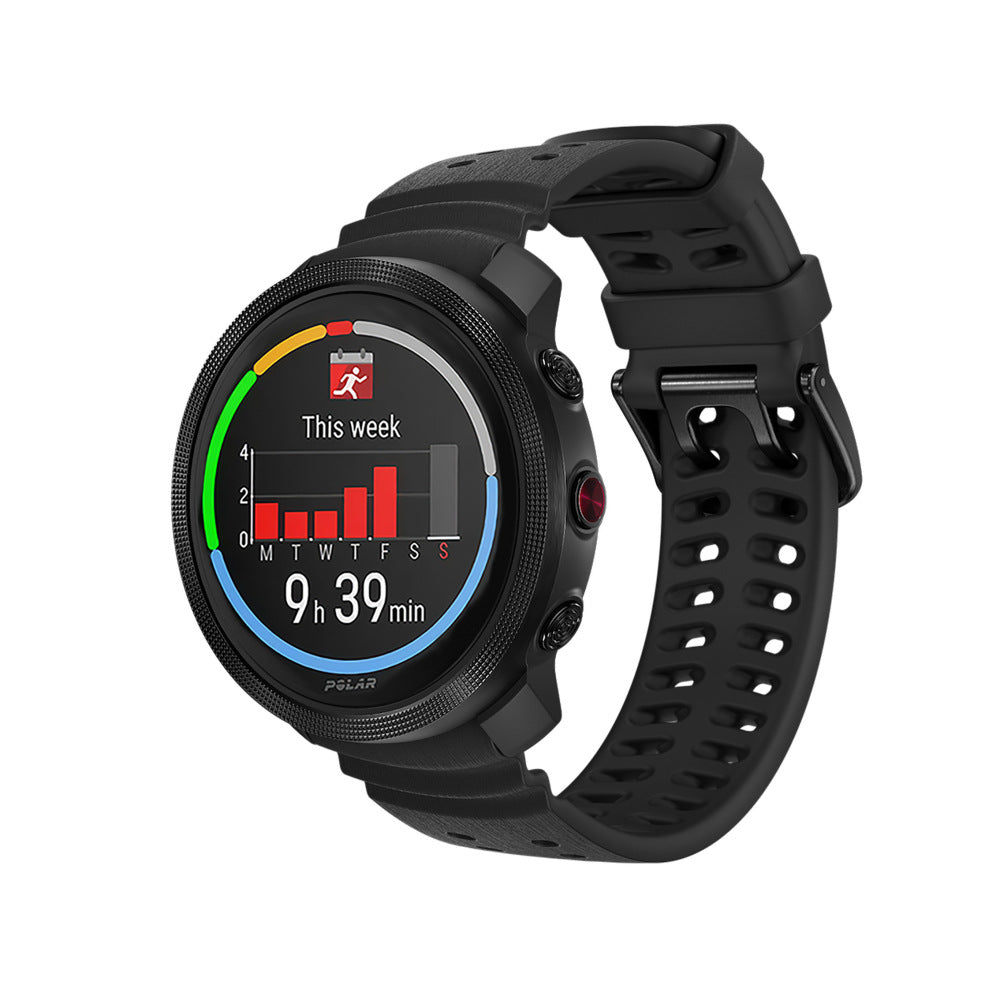 Polar Grit X Silicone Grain Strap (Black)