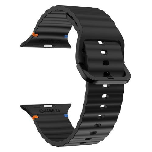 Apple Watch Ultra Wave Silicone Strap (Black)