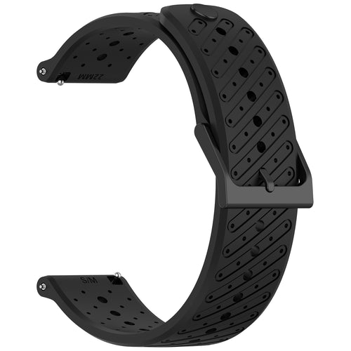 Amazfit Active Max Striped Silicone Strap (Black)