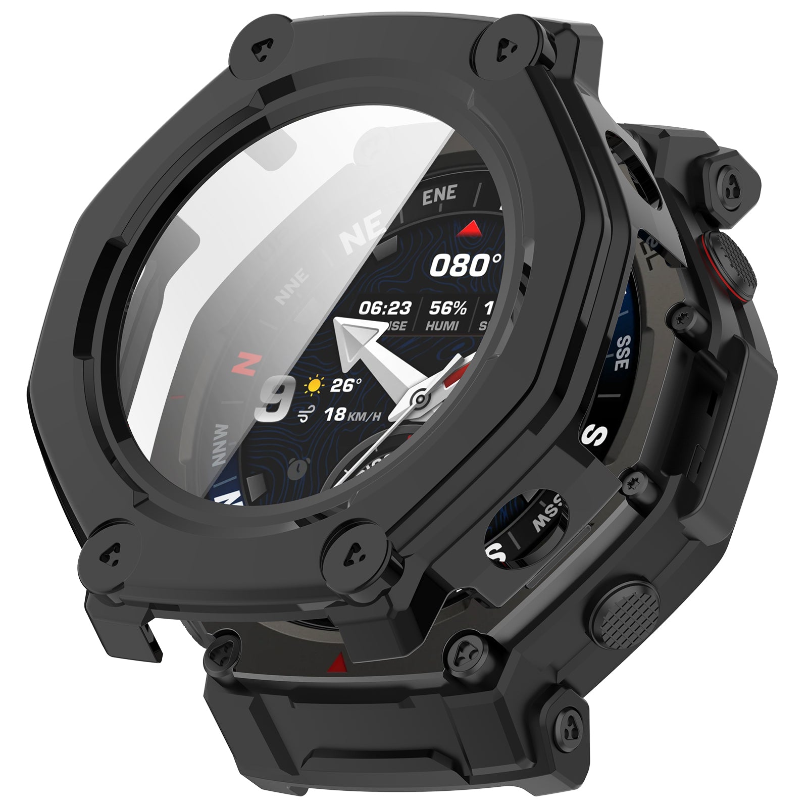 Amazfit T-Rex 3 Pro - 44mm PC Case with Glass (Black)