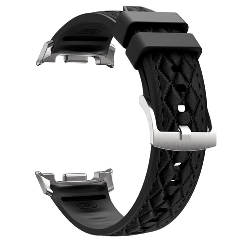 Samsung Galaxy Watch 8 - 44mm Diamond Leather Hybrid Strap (Black)