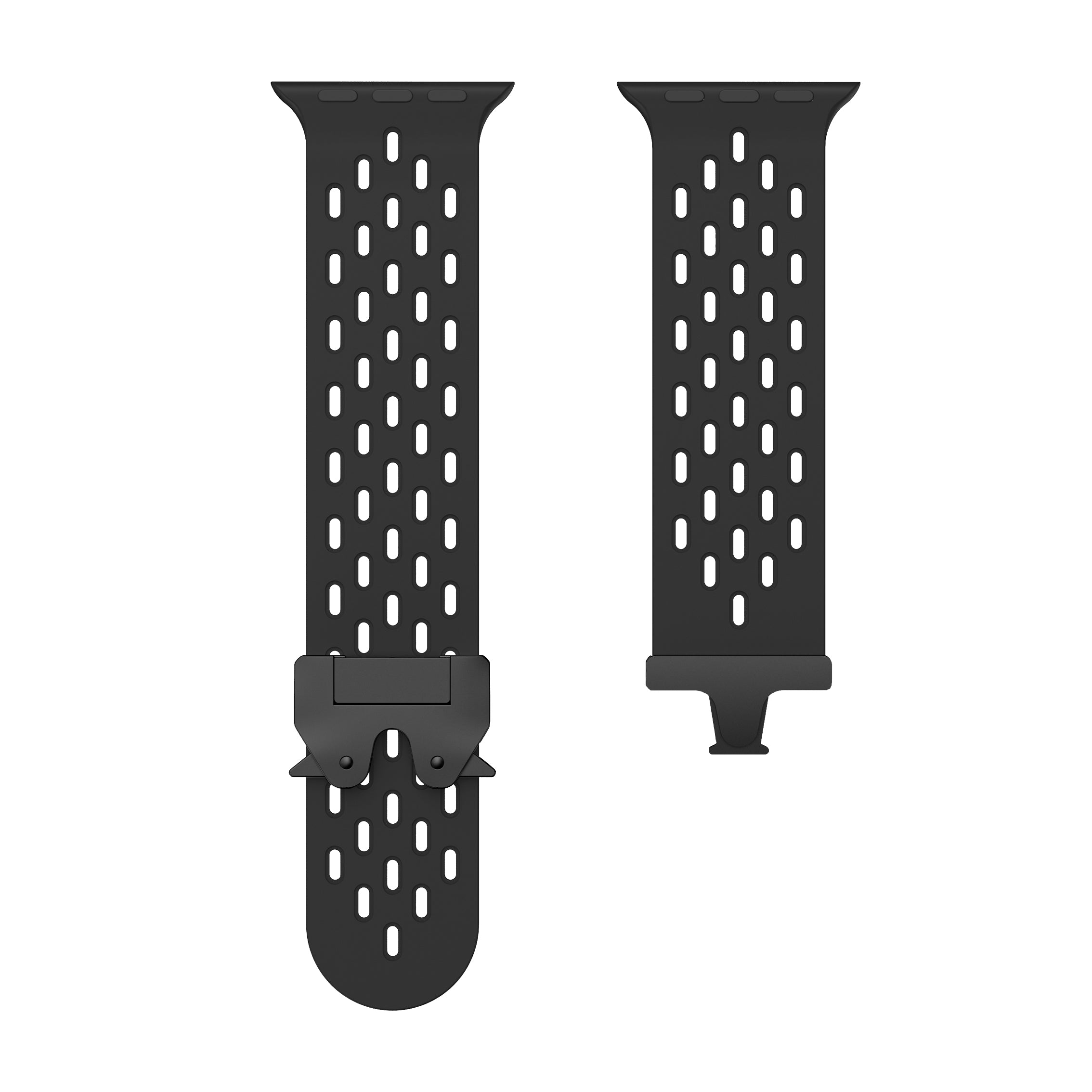 Apple Watch Silicone Air Strap with P-Buckle (Black)