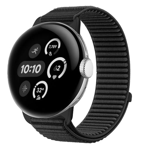 Google Pixel Watch 3 - 41mm Wave Nylon Strap (Black)