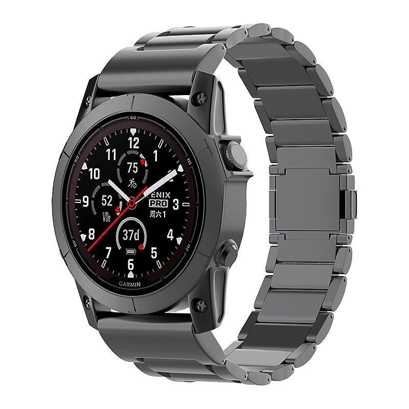Garmin Fenix E Magnetic Titanium Strap (Black)