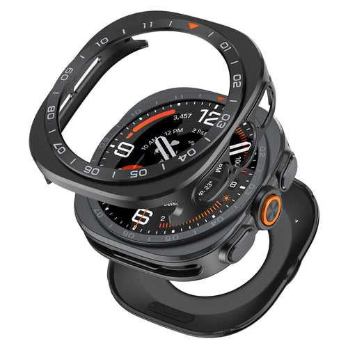 Samsung Galaxy Watch Ultra 2 Metal Case with Bezel (Black/Orange)